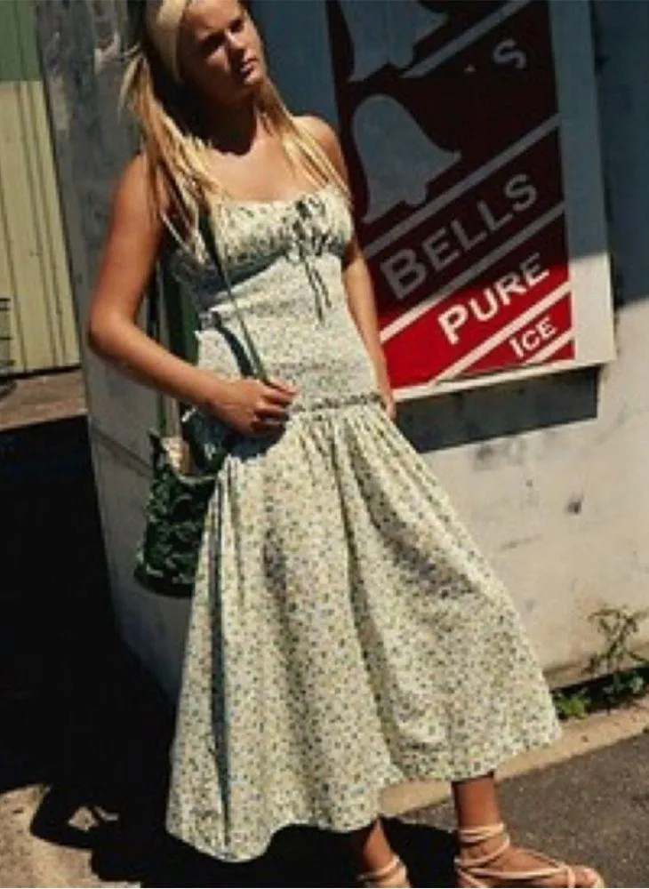 NWT Free People lavender daze floral midi summer dress medium - Image 2