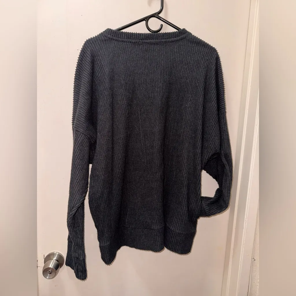 Jones New York Charcoal Crewneck Sweater - Image 2