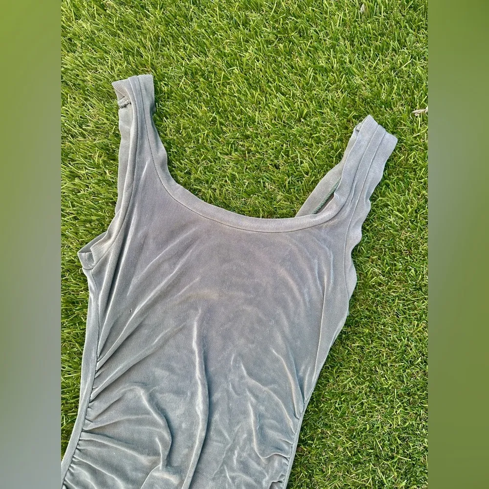 Boston Proper Slinky Green Sleeveless Dress - Image 6