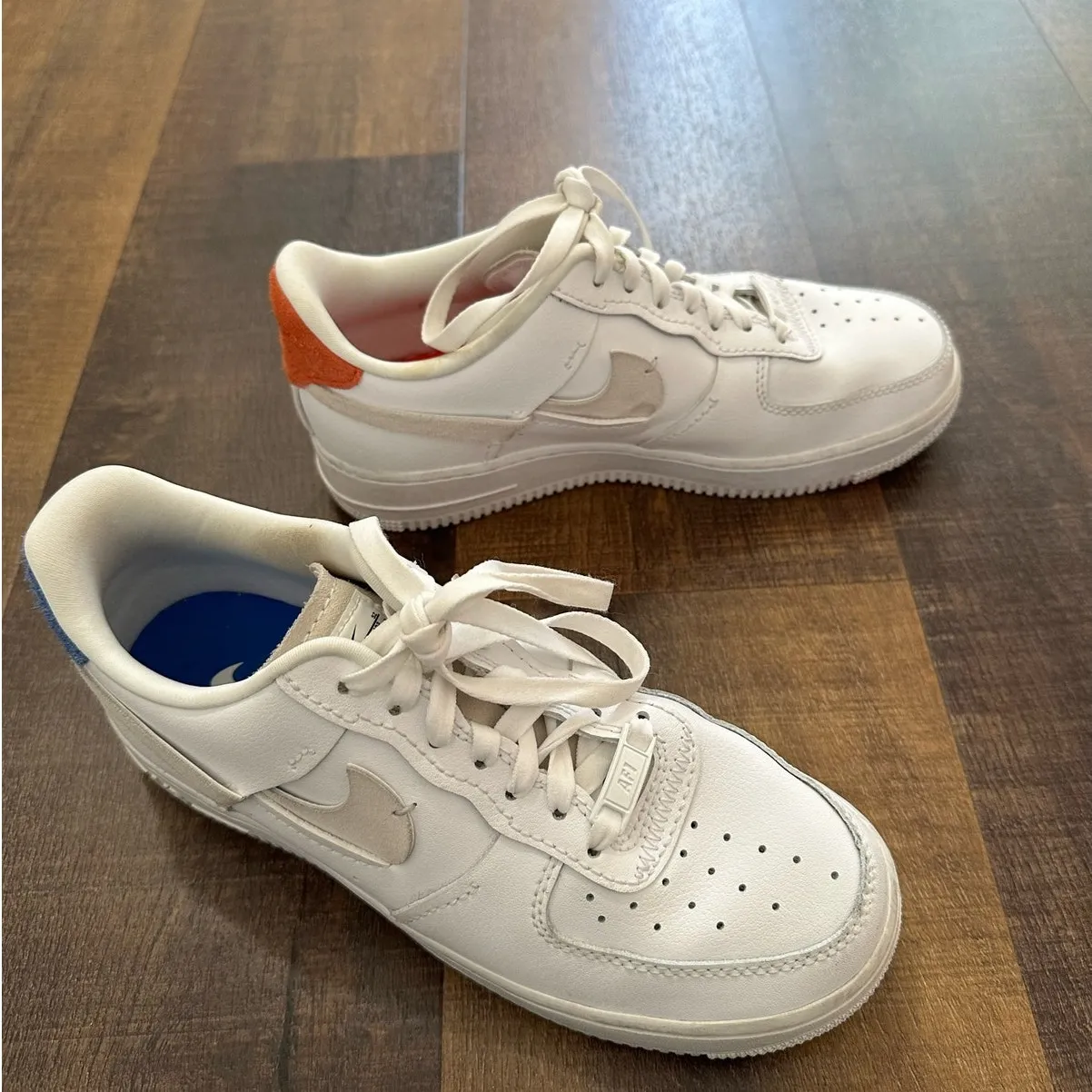 Nike Air Force 1 Low White Leather Sneakers Women’s Size 8 - Image 8