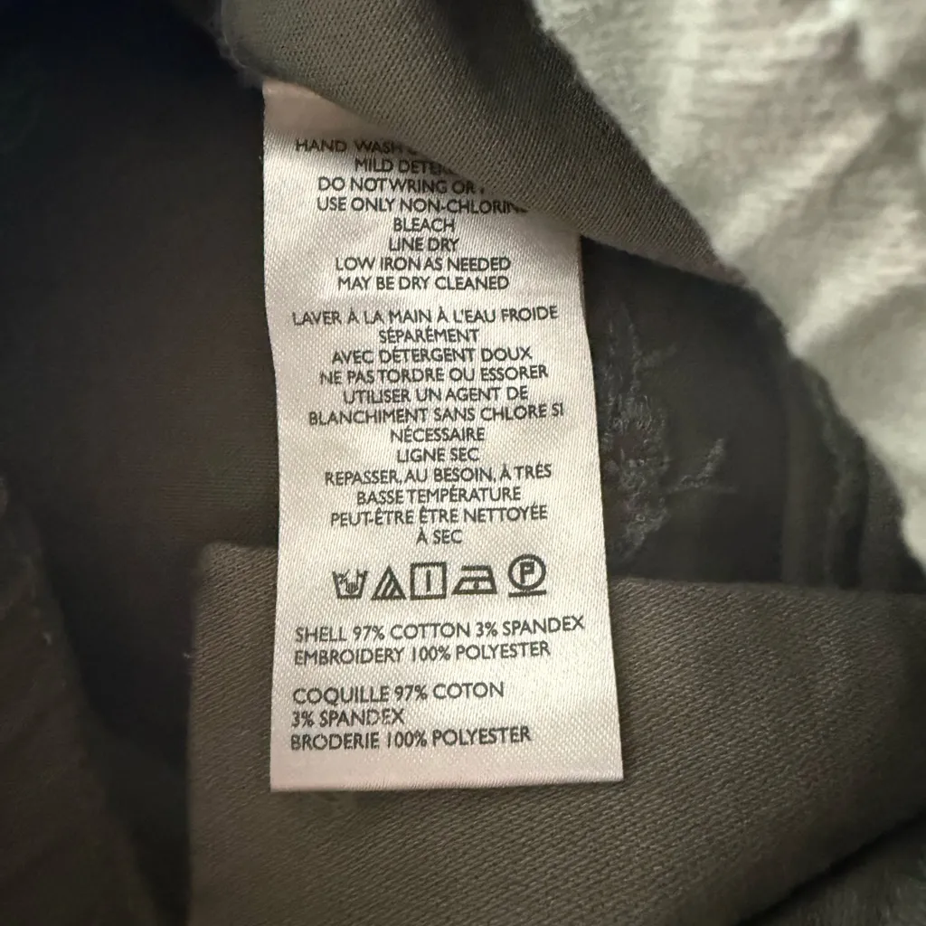 ANTHROPOLOGIE Pilcro Ditsy Embroidered Cargo Pants Basil Green Size L NEW - Image 10