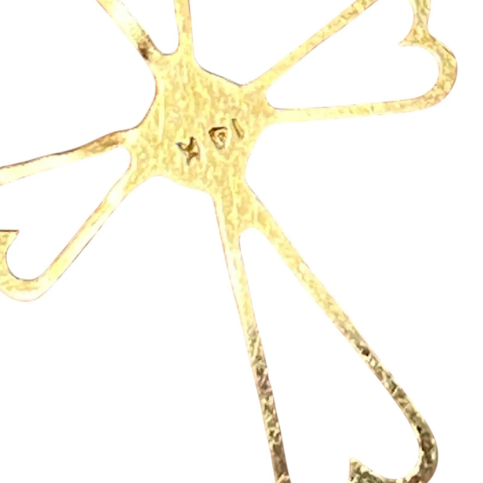 Vintage 14k Hearts Cross Pendant Charm Super Lightweight - Image 3
