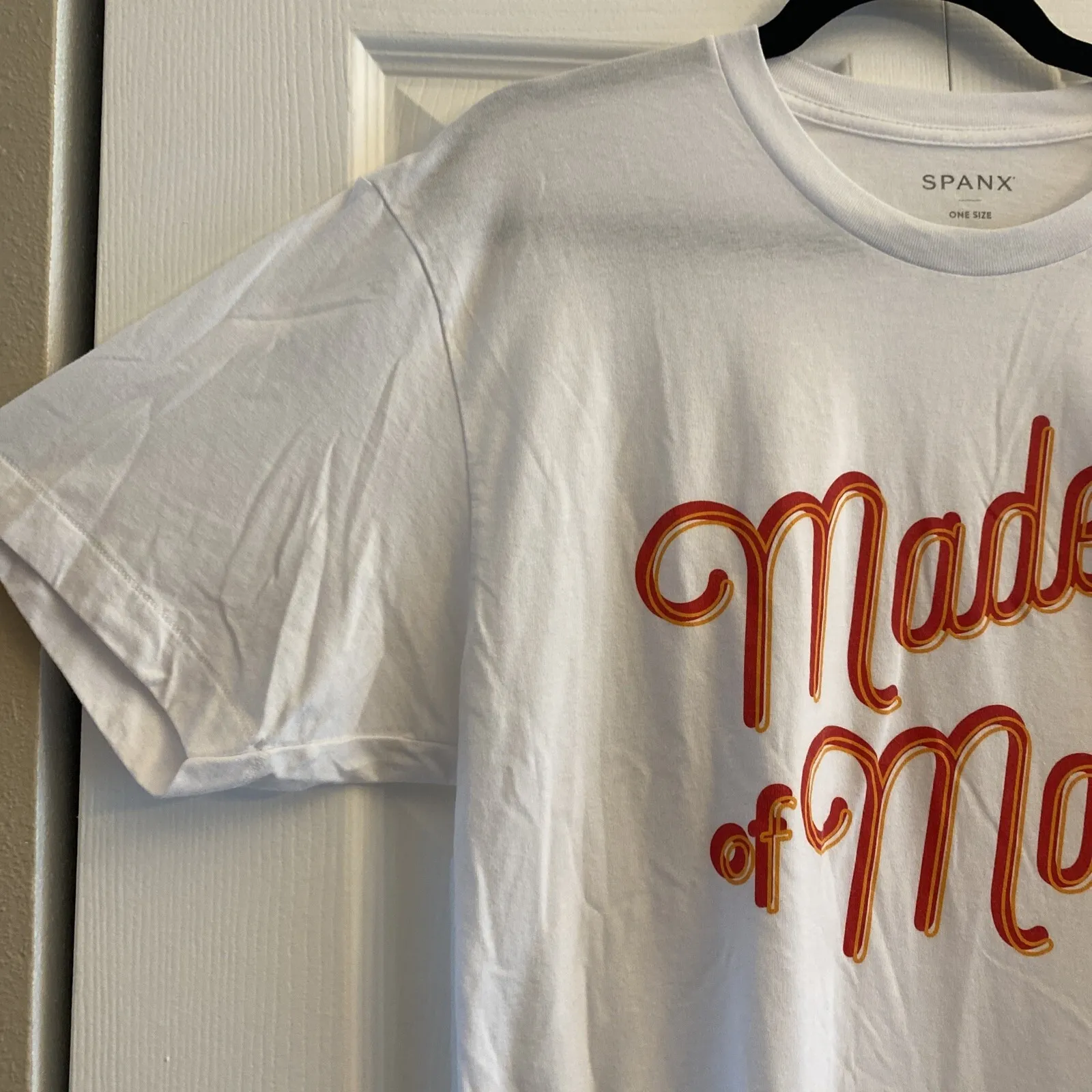 Spanx Womens One Size White Short Sleeve Graphic Made Of More Lounge Sleep - Image 4