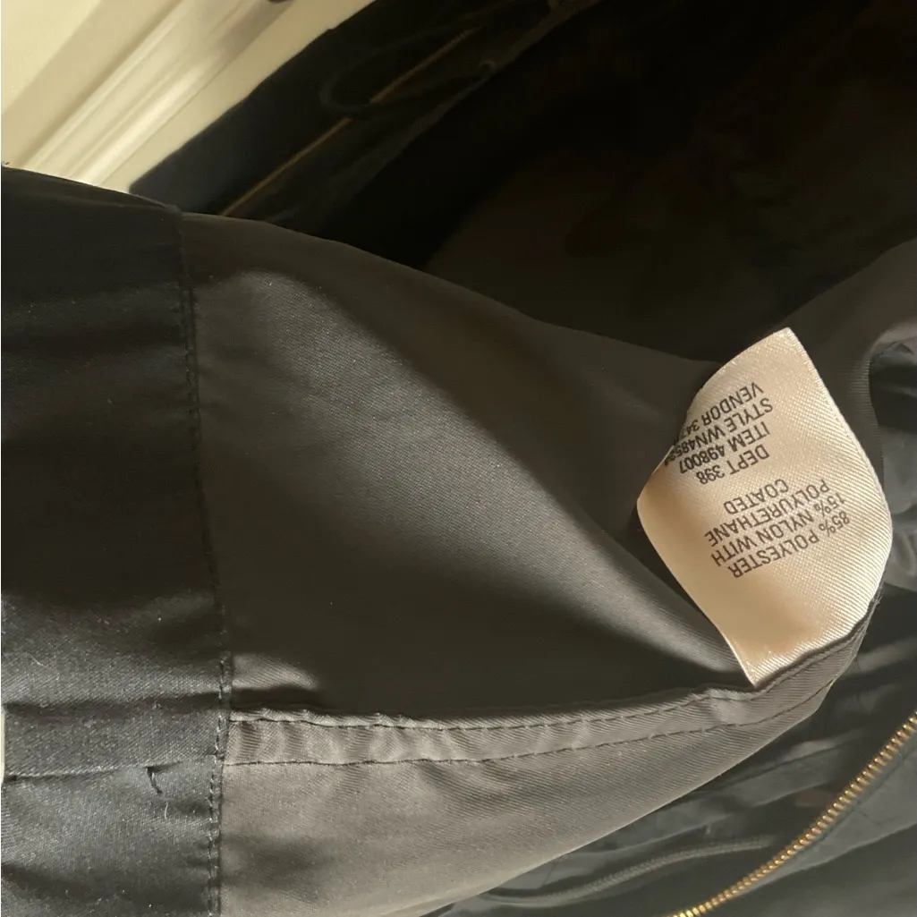 Nordstrom Cinched Waist Hooded Water Resistant Raincoat size LP - Image 9