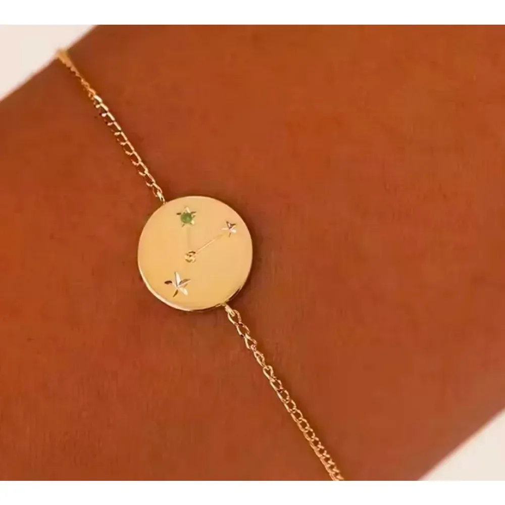 NEW “Taurus” Gold Filled Zodiac Constellation‎ Bracelet, 6-8” - Image 4