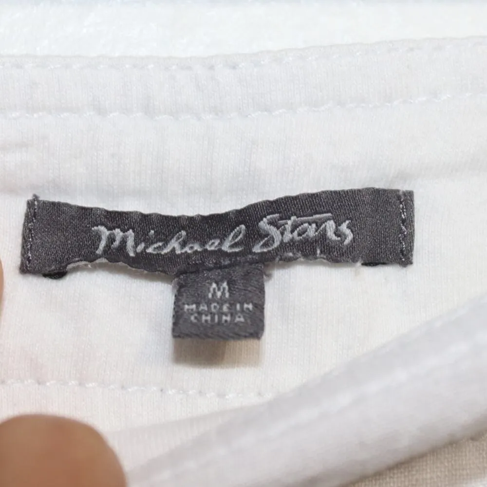 Michael Stars White Linen Drawstring Pants Sz M - Image 6