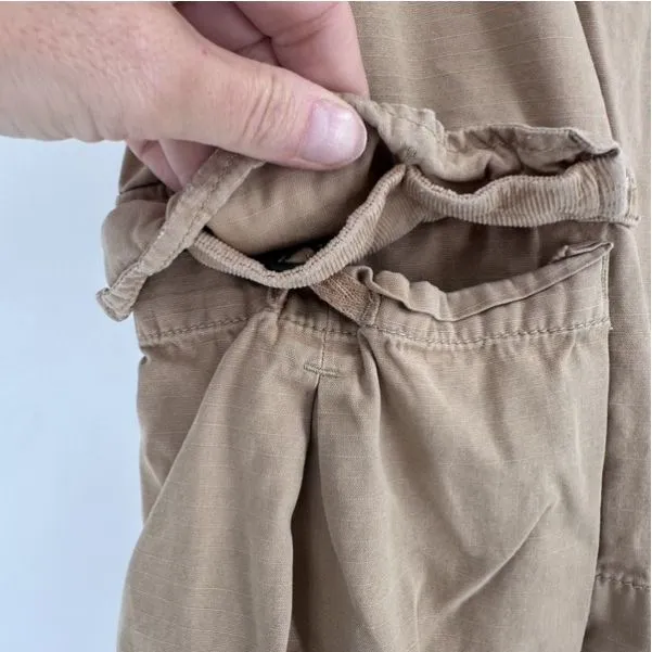 Y2K Lucky Brand Women’s Utility Cargo Tan Loose Fit Pants Size 10 Long‎ Tan - Image 10