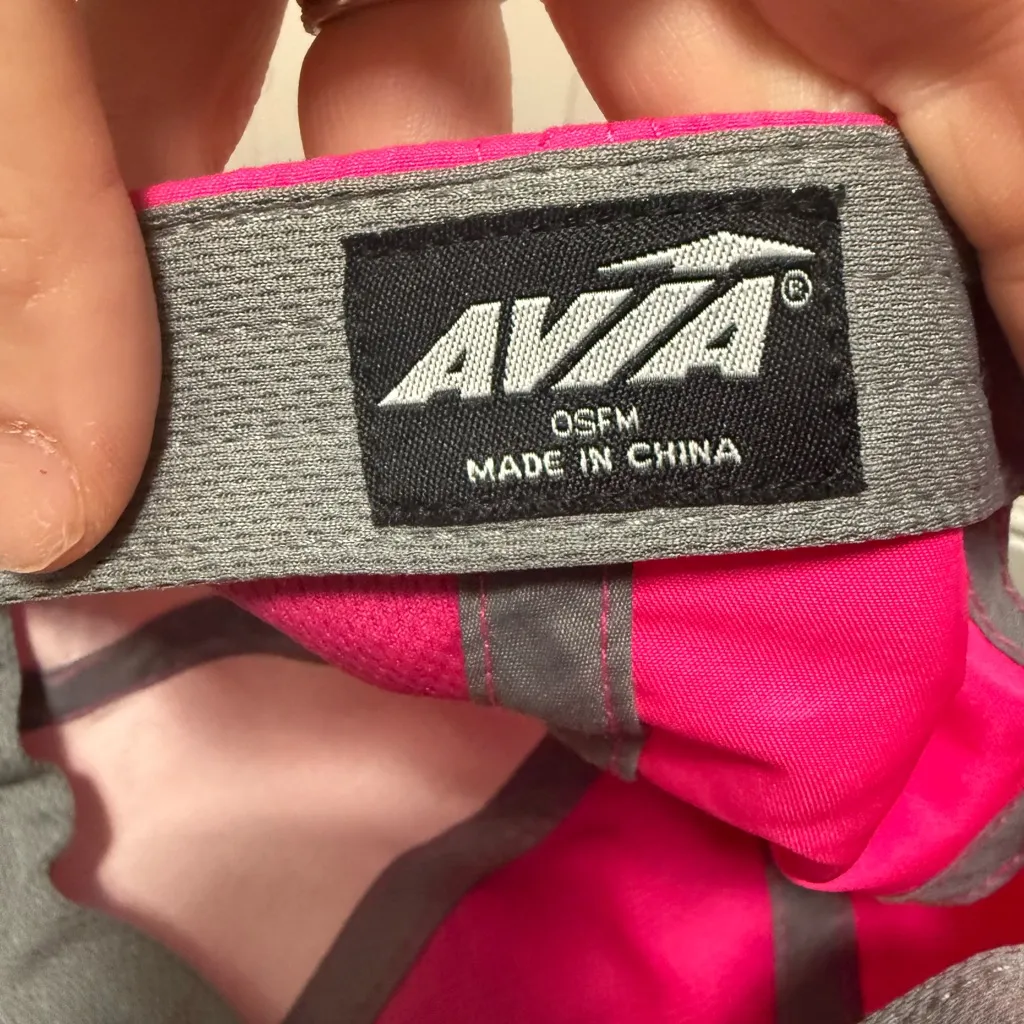 Avia Hot Pink Grey Adjustable Running Hat with Reflective Patches One Size - Image 2