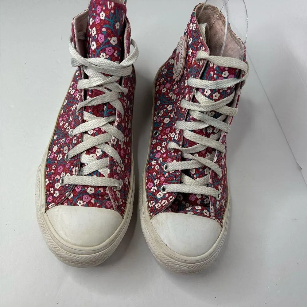 Converse Women's Floral High-Top Sneakers - Pink 6 - Image 6