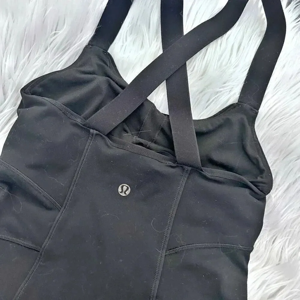 LULULEMON | Work It Out Tank Solid Black Built-in Bra | Size 4 - Image 6