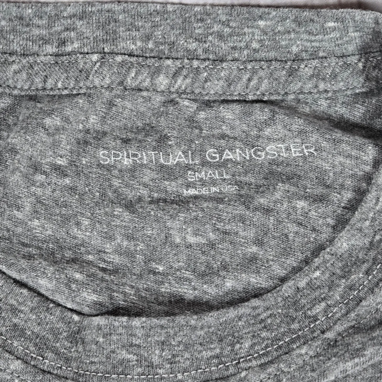 Spiritual Gangster Monogram Short Sleeve Crewneck‎ T-Shirt in Heather Gray S NWT - Image 5