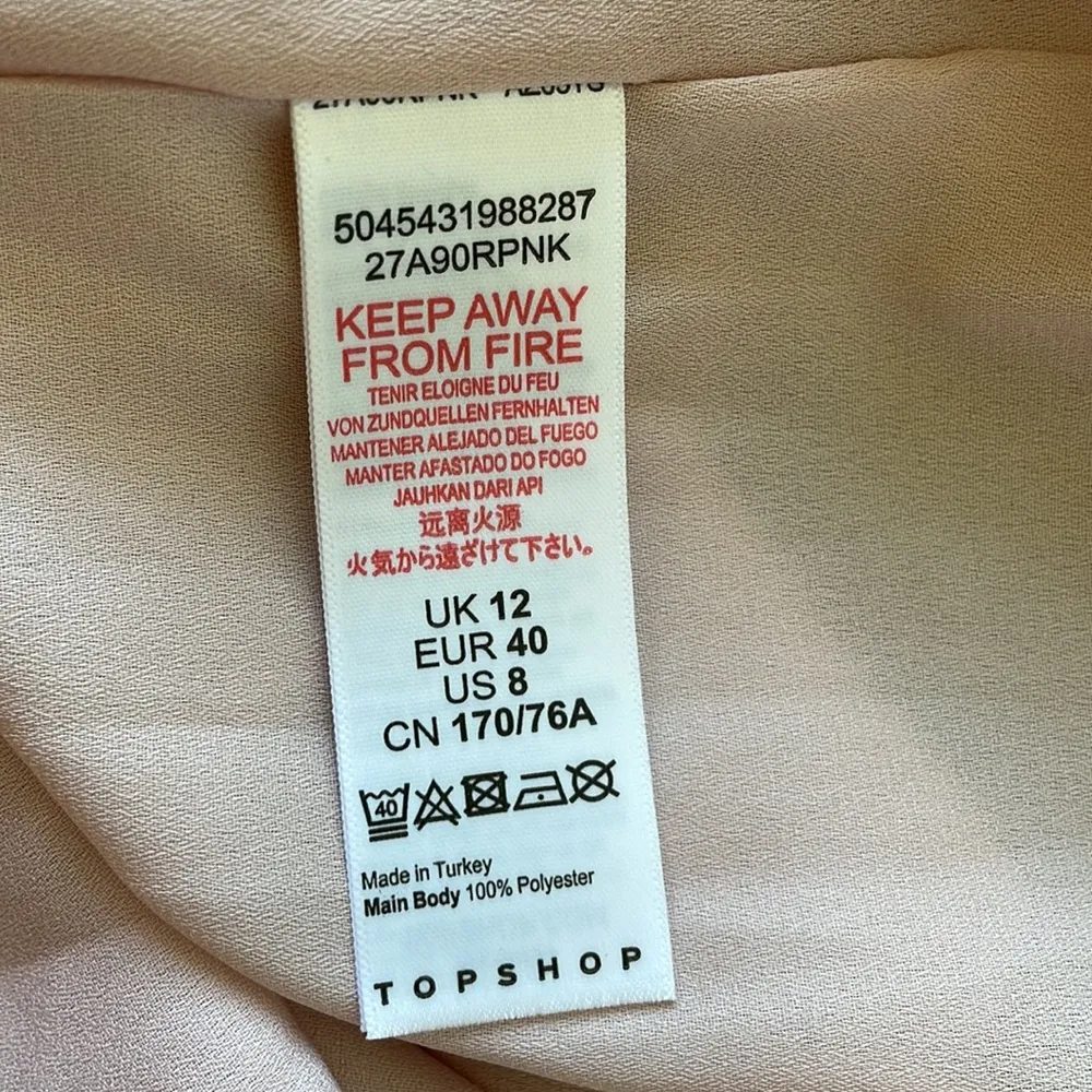 Topshop pretty silky pink crushed pleated satin skirt - Image 11