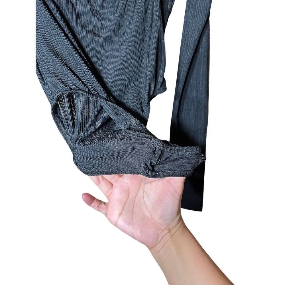 Boohoo Mock Neck Long Sleeve Ribbed Bodysuit Size 2 - Image 6