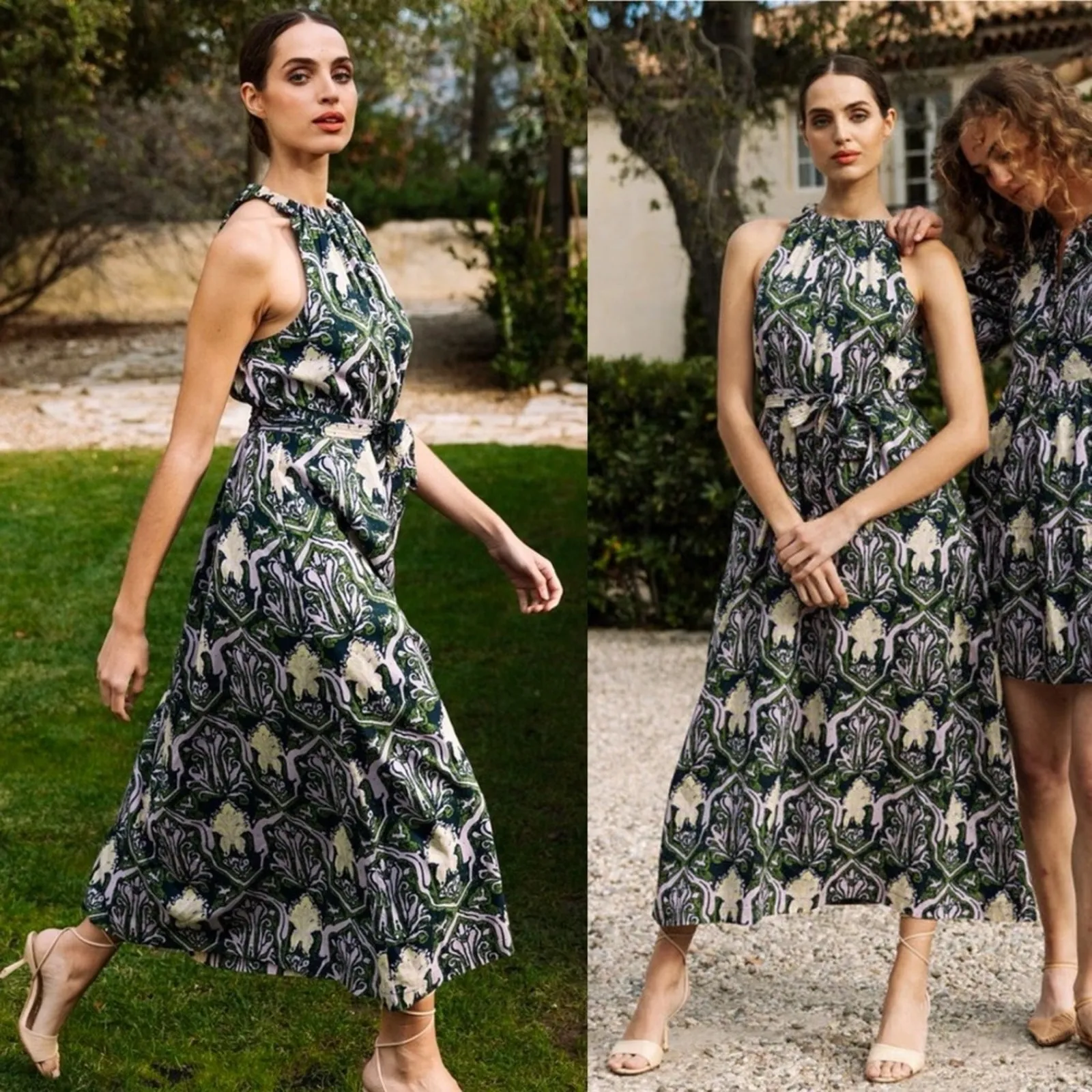 Tuckernuck Cleobella Becca midi dress floral Sz Small Summer boho chic coastal - Image 2