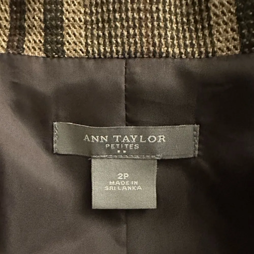 Ann Taylor Single Breasted Plaid Blazer - Image 10