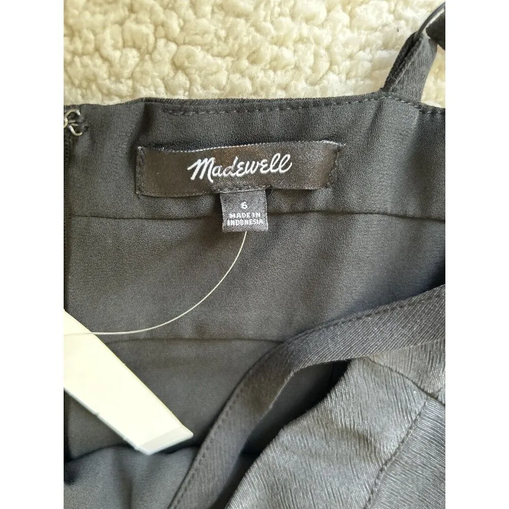 Madewell Amira Square-Neck Wide-Leg Sleeveless Jumpsuit Black Size 6 - Image 11