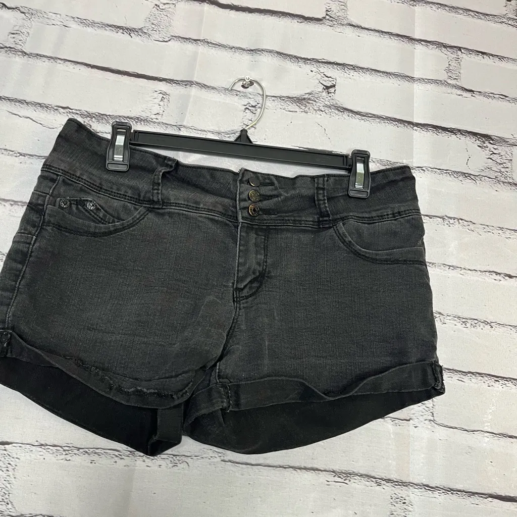 Vintage 90s Guess Jean Shorts Womens 32 High Rise Mom Core USA Button Fly Y2K - Image 4