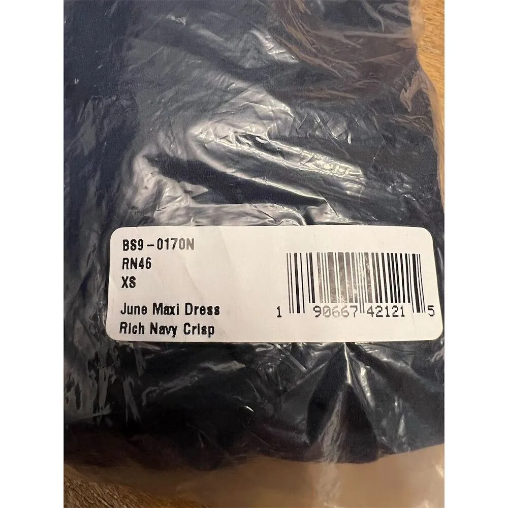 Show Me Your Mumu June Maxi Dress Size XS Rich Navy Crisp - Image 5