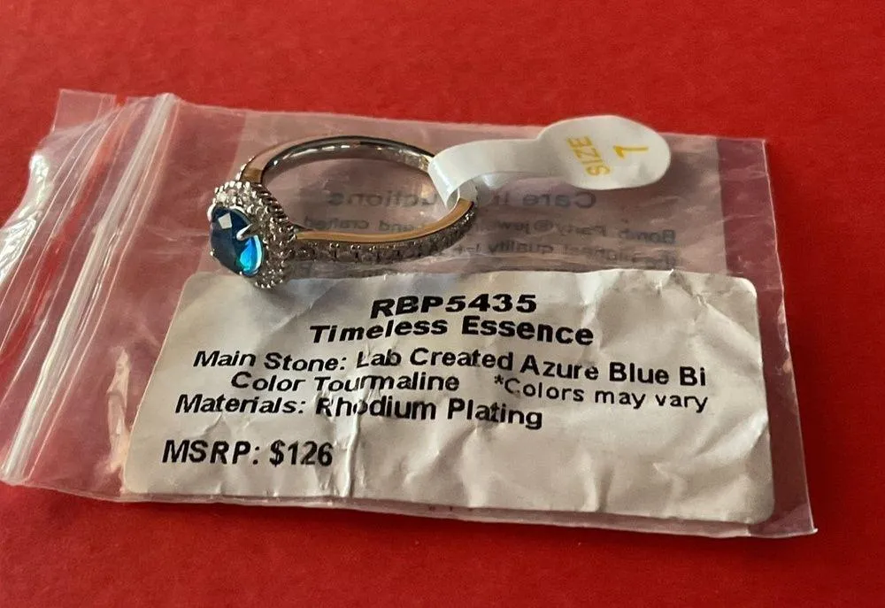 Bomb Party RBP5435 “Timeless Essence” LC Tourmaline on Rhodium Size 7 Ring NWT - Image 5