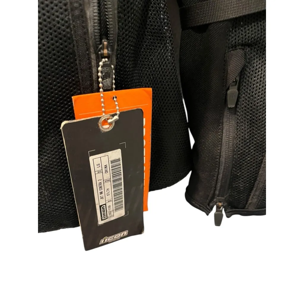 Icon Contra 2 NWT Perforated Jacket Size Large Biker Motorcycle Women's Black - Image 4
