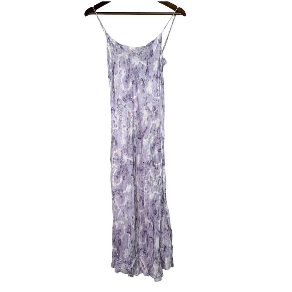 J. Crew Lavender Field Flora Obscura X Cupro Silk Blend Slip Midi Dress 2 Purple - Image 2