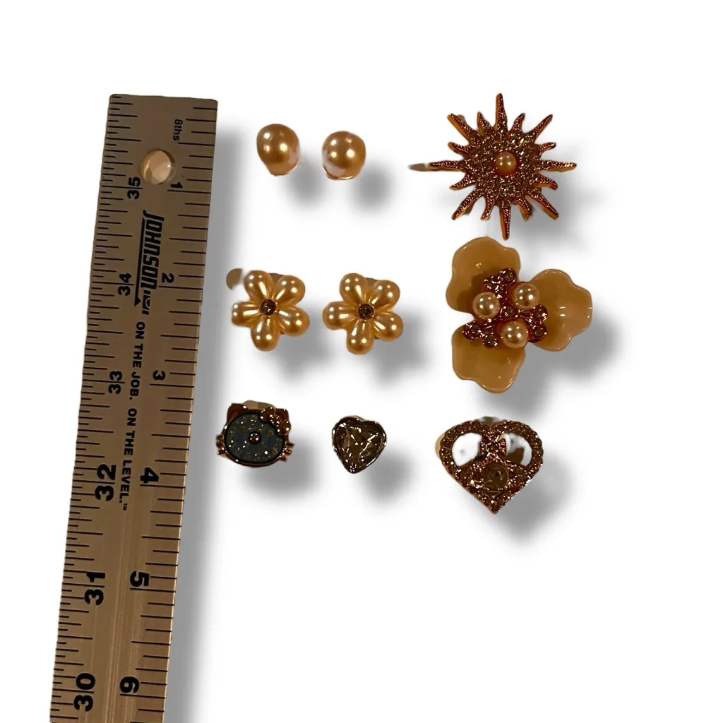 PEARL & GOLD BLING Shoe Charms for Shoes Wristbands Set of 9 Luxury Lot M1 - Image 3