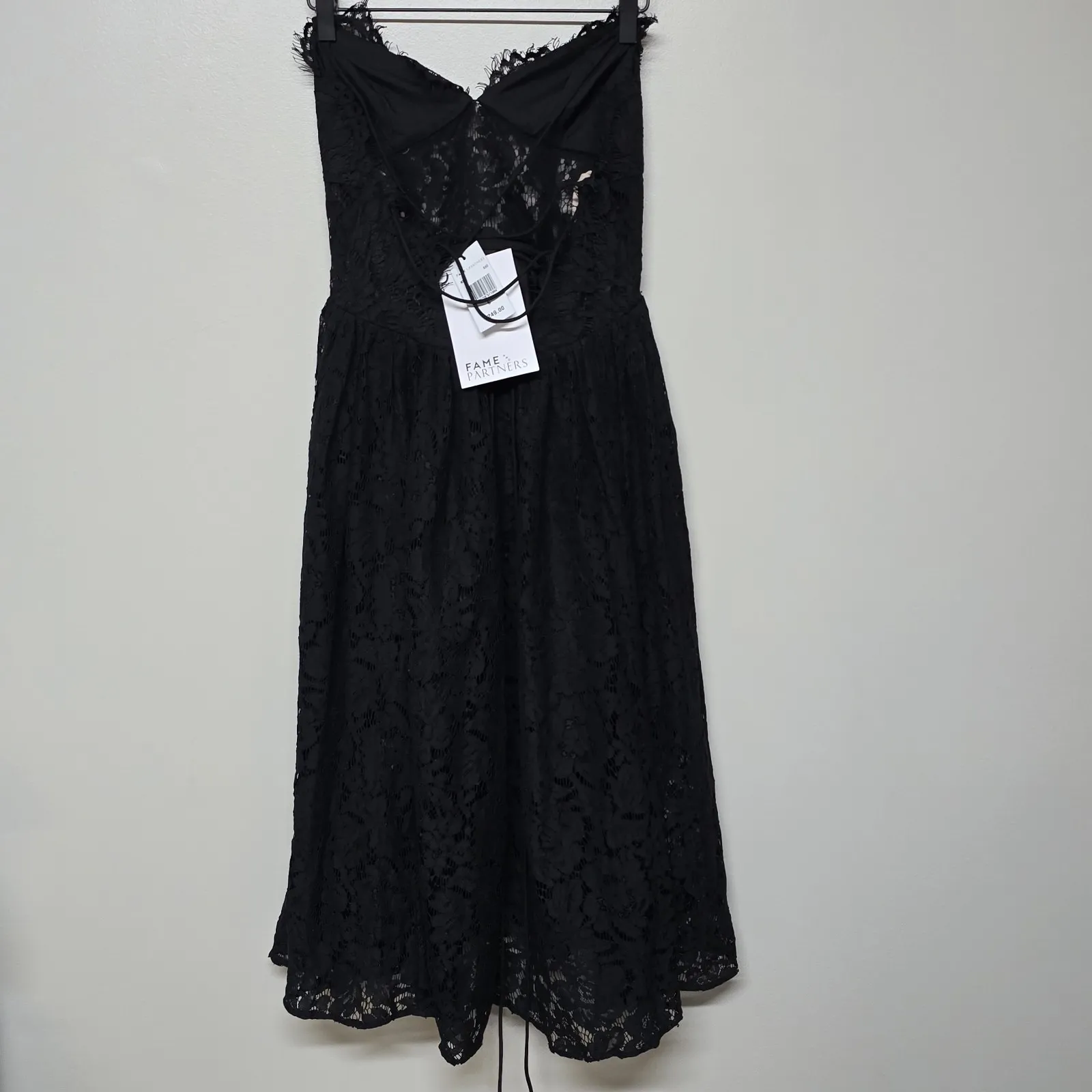 NWT Fame and Partners Size 6 Black‎ 'Dark Romance' Lace Dress Sleeveless $249 - Image 8