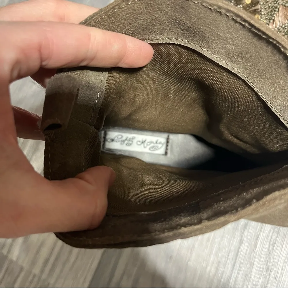 Naughty Monkey Brown Studs, Bling, Suede Boots; 9 women’s - Image 8