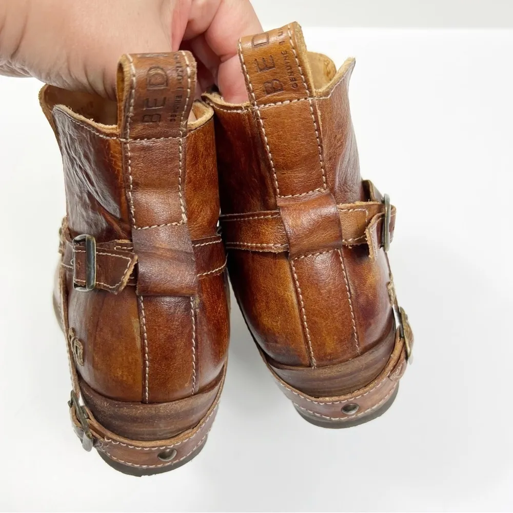 Bed Stu Germinate Boots Studded Ankle Booties Western Tan Boho Size 6 - Image 7
