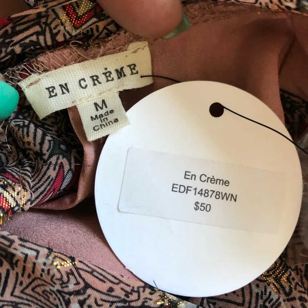 EN CREME | Printed Tiered Open Back Shift Dress - Image 68