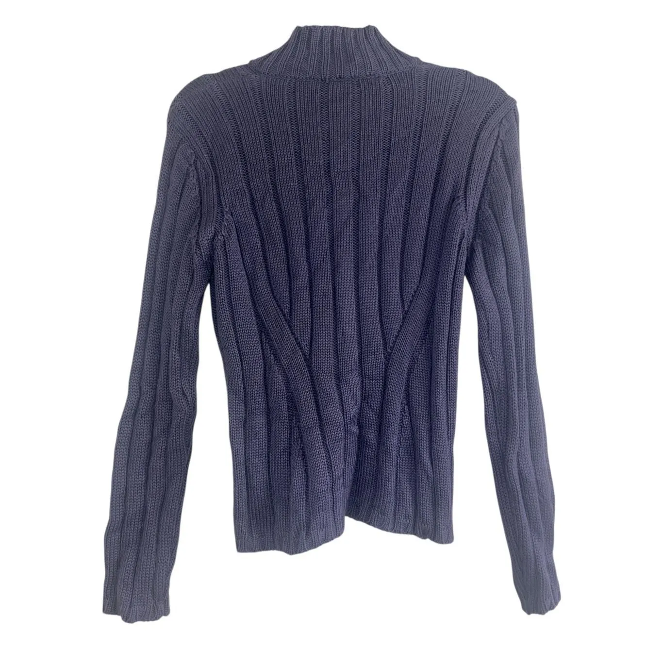 ✨Berretti Wool Blend Mock Neck Zip Sz Large Cardigan✨ Purple - Image 4