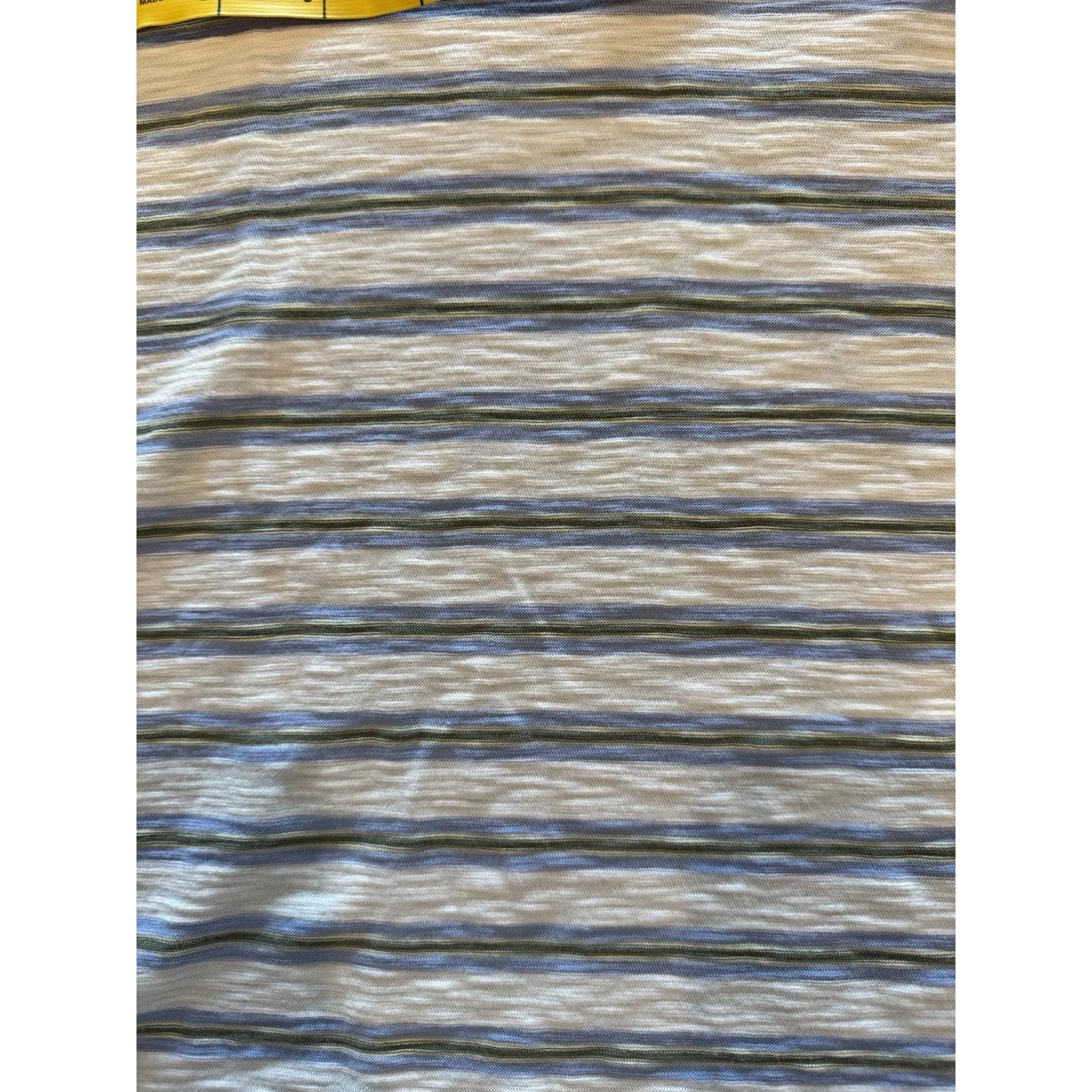 Veronica Beard Women's Netto Tee Size Small Hydrangea/Multi  Striped Ruched Arms - Image 5