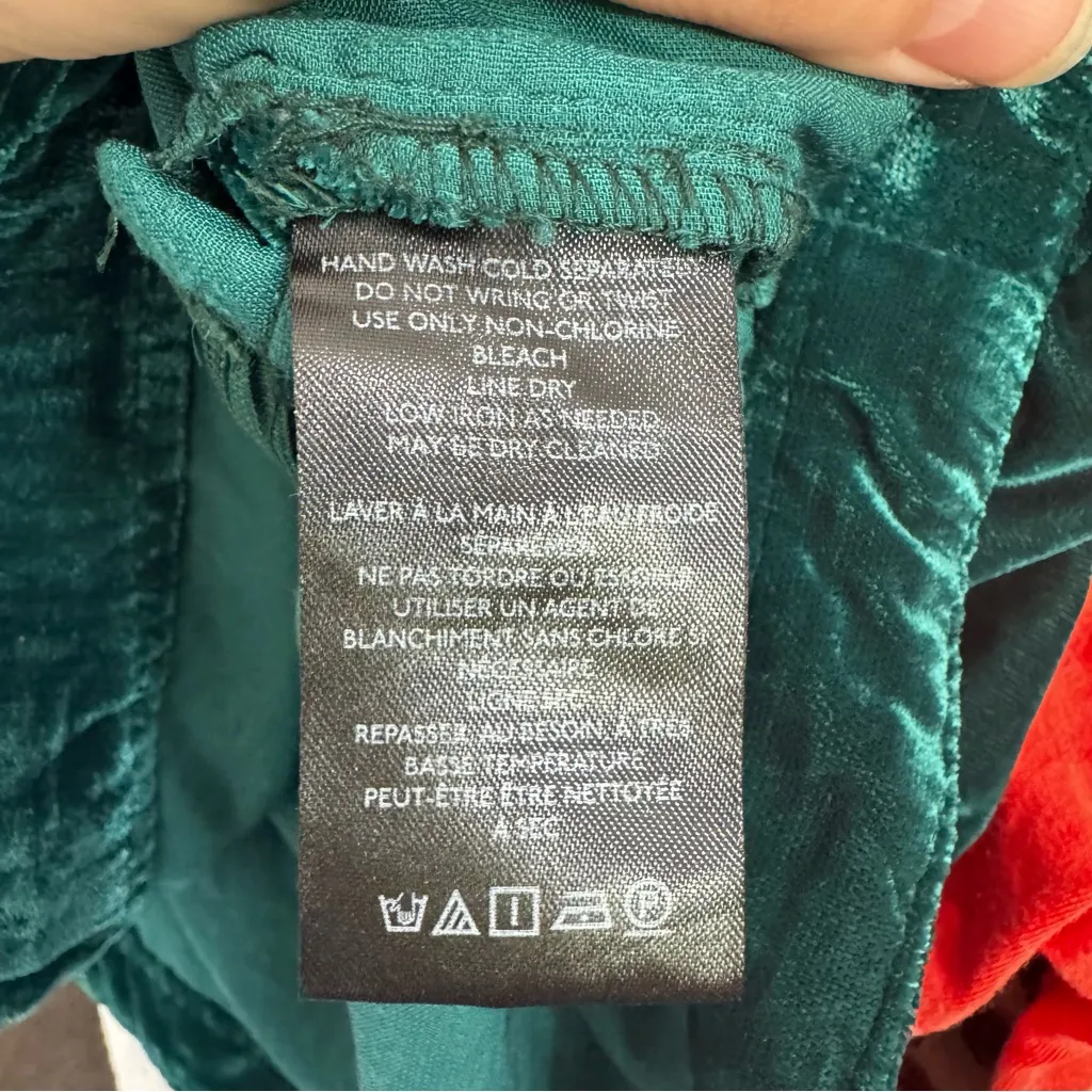 Free People Dark Green Annalise Velvet Mini Skirt Size 4 - Image 6