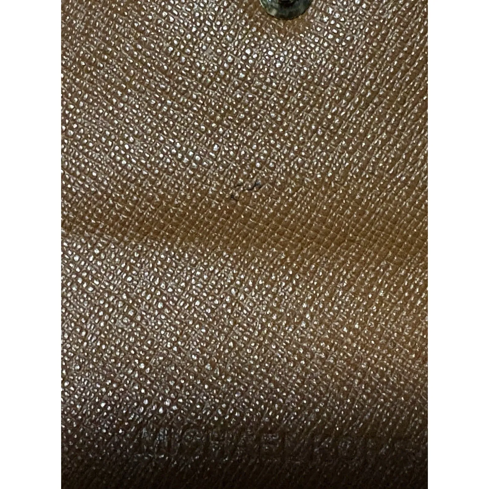 Michael Kors Saffiano Leather Tri-Fold Wallet Black Gold Snap - Image 5