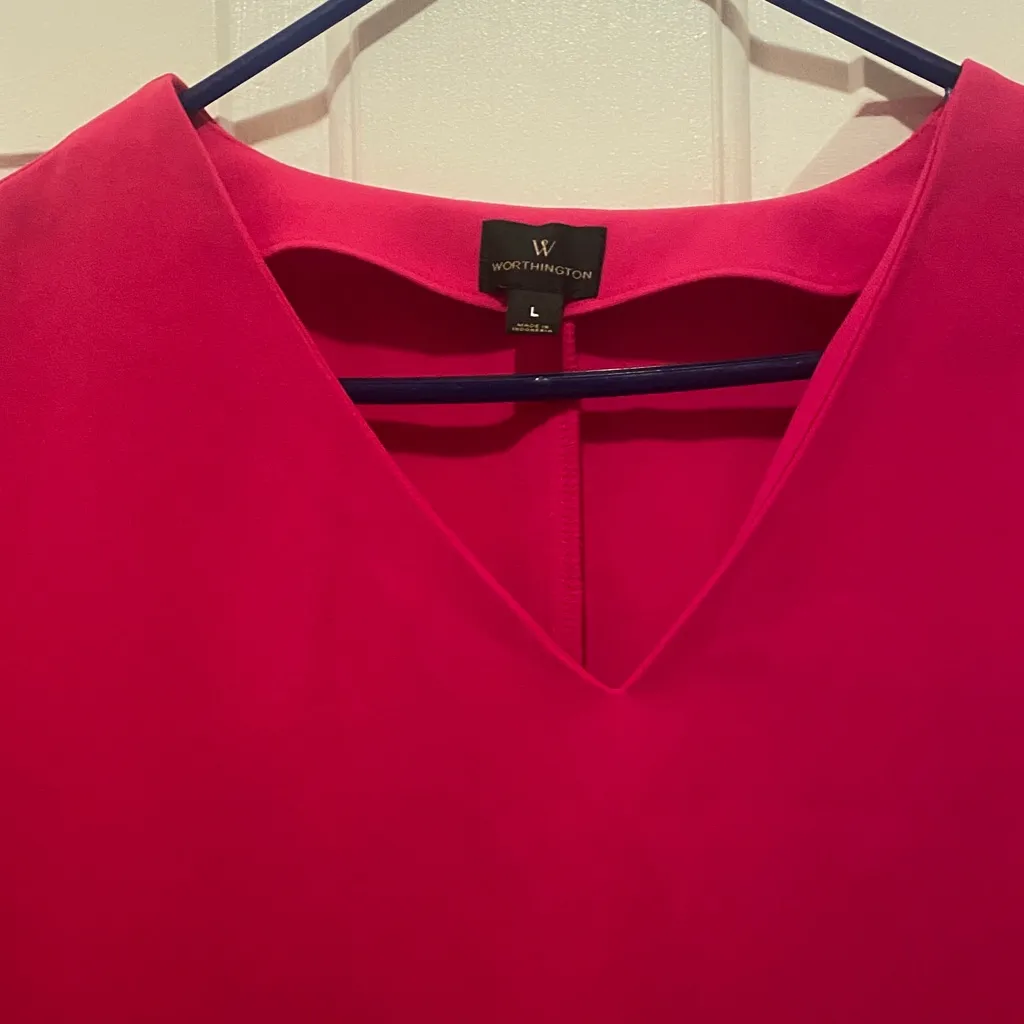 Worthington Fuchsia Ruffle Sleeve tunic Dress - Image 7