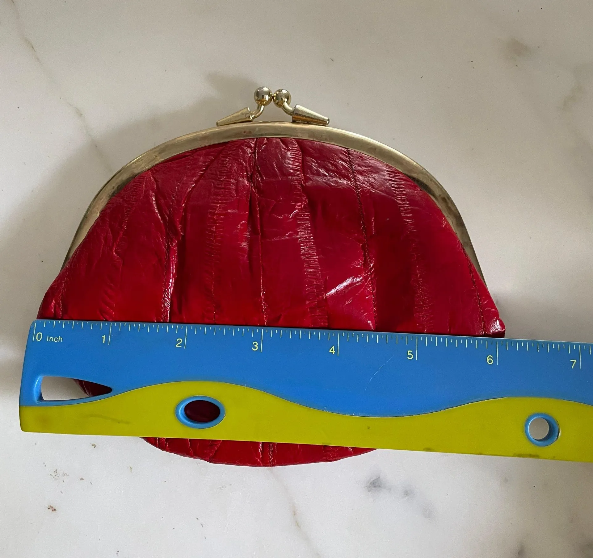 Red Eel Skin Wallet - Image 9