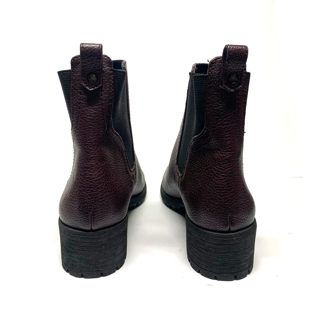 Simply Vera Vera Wang Burgundy Chelsea Ankle Boots, Size Size 5.5 Red - Image 8