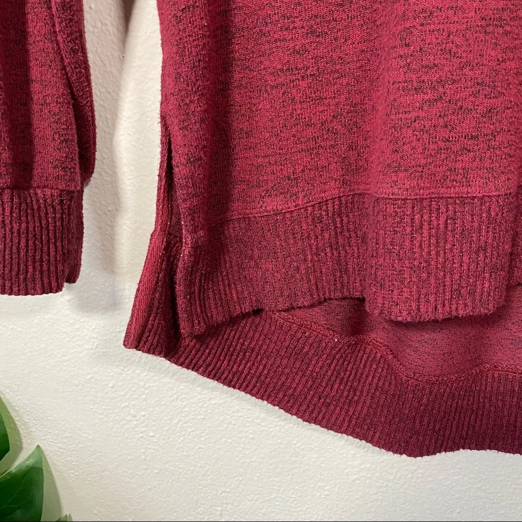 Anthropologie Saturday Sunday Hacci Slouch Maroon Red Sweater Women's Size XS - Image 6