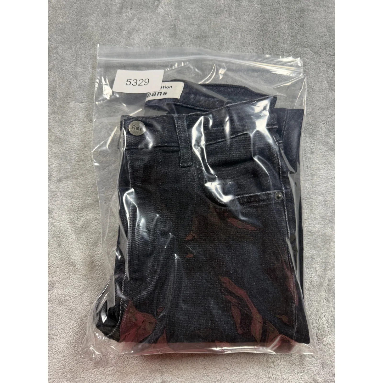 Reformation Jeans High & Skinny Faded Black Destroyed Size‎ 23 - Image 14