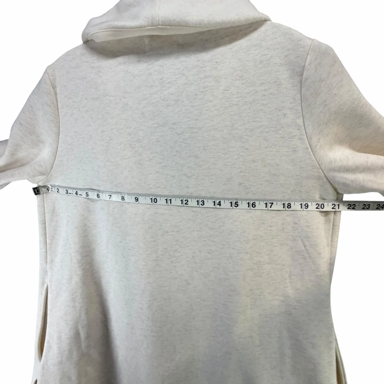 Ugg Janni Fleece Cardigan Women M Oatmeal Heather Open Asymmetrical Plush Lounge - Image 7