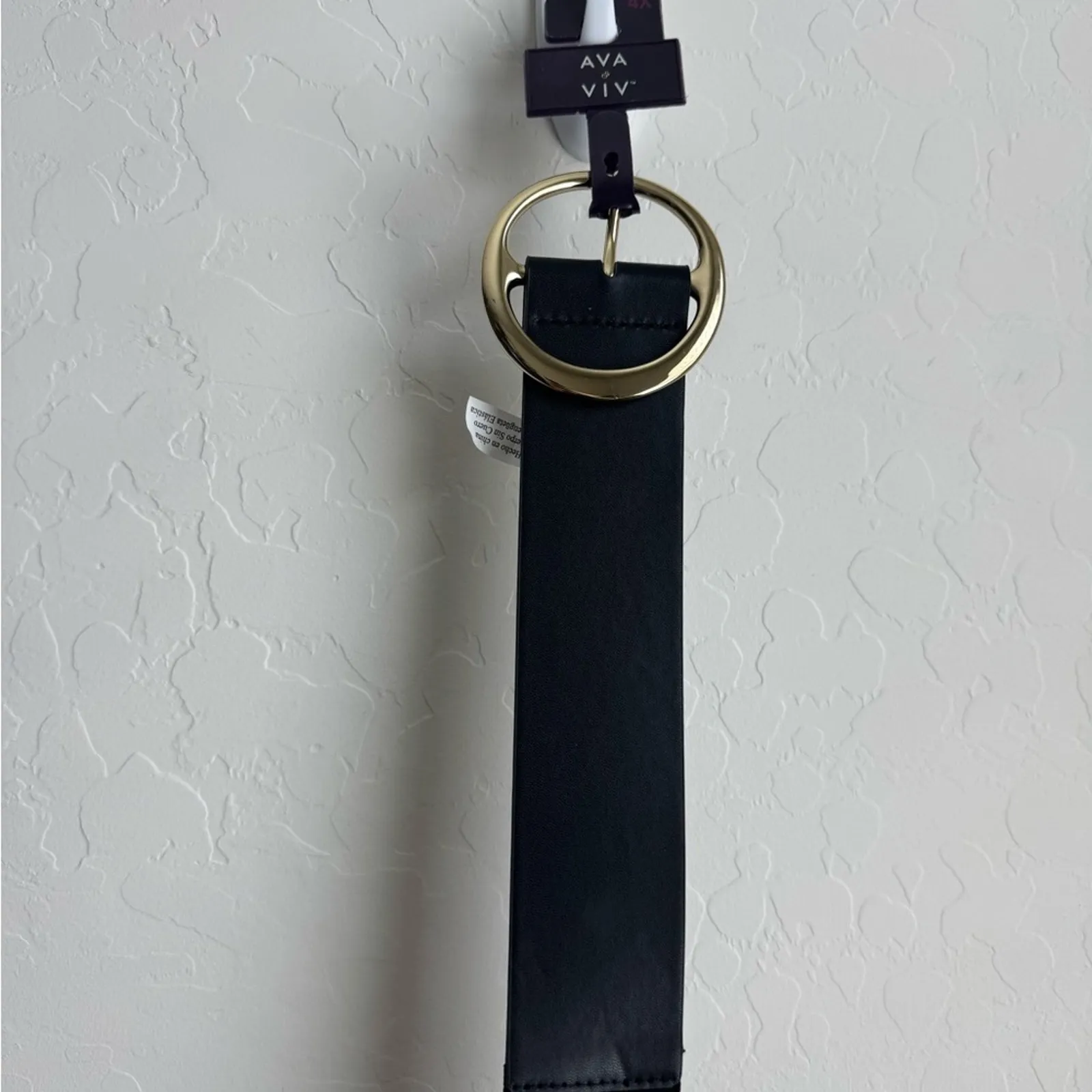 Ava & Viv Mid Waist Belt Stretchy Wide Black Gold NWT 4X - Image 6