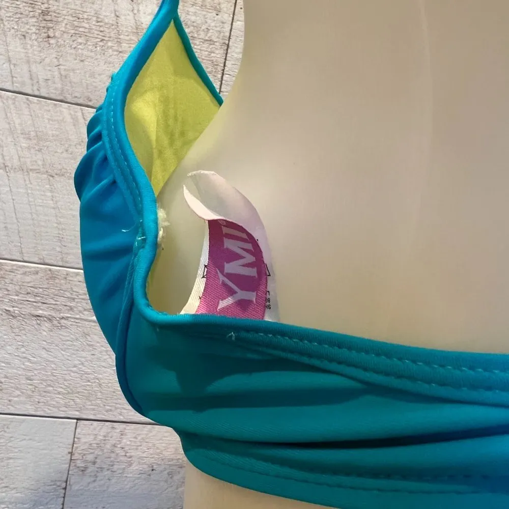 Ymi  Women's Light Blue Twist Front Padded Bikini Top Size XL - Image 16