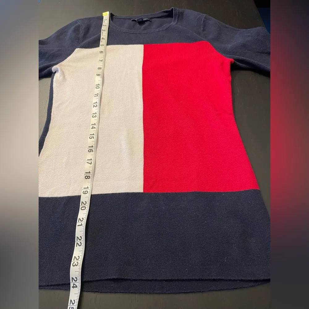 Tommy Hilfiger Retro Inspired Logo Sweater 100% Cotton Women’s Size S - Image 6