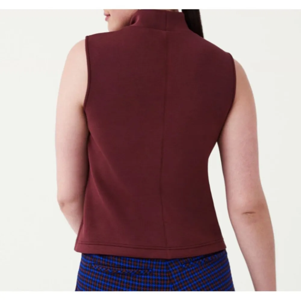 Spanx AirEssentials Sleeveless Mock Neck Top Spice Traveling Comfort Soft Tank - Image 2