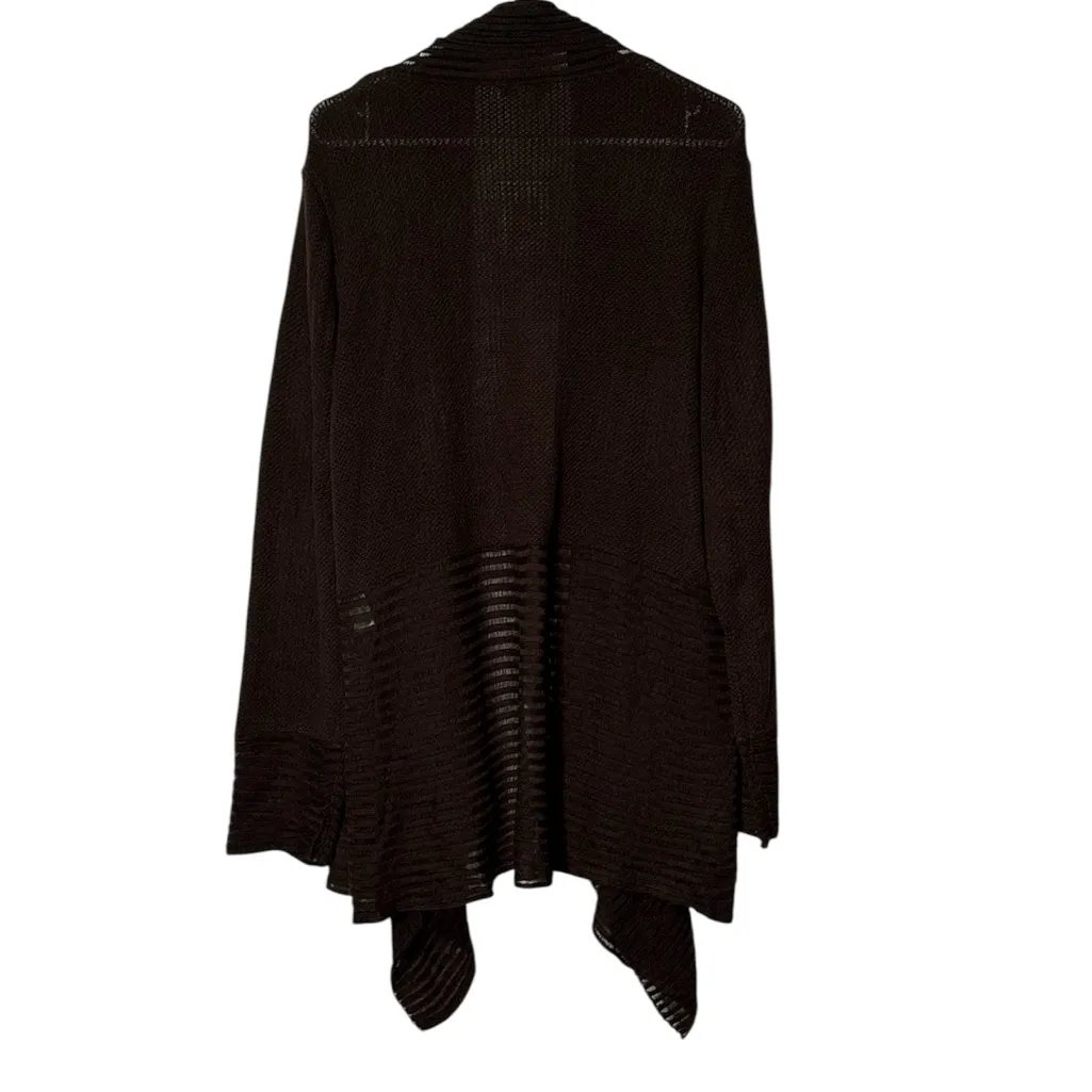 Carolyn Taylor Brown Cardigan Sweater Lightweight Knit - Image 2
