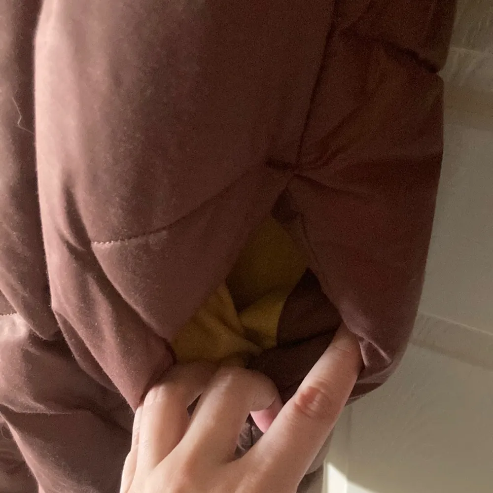 Vintage Duster Quilted Coat Long Down Jacket Toggle Mob Boss Mauve Size 8 1980s Purple - Image 5