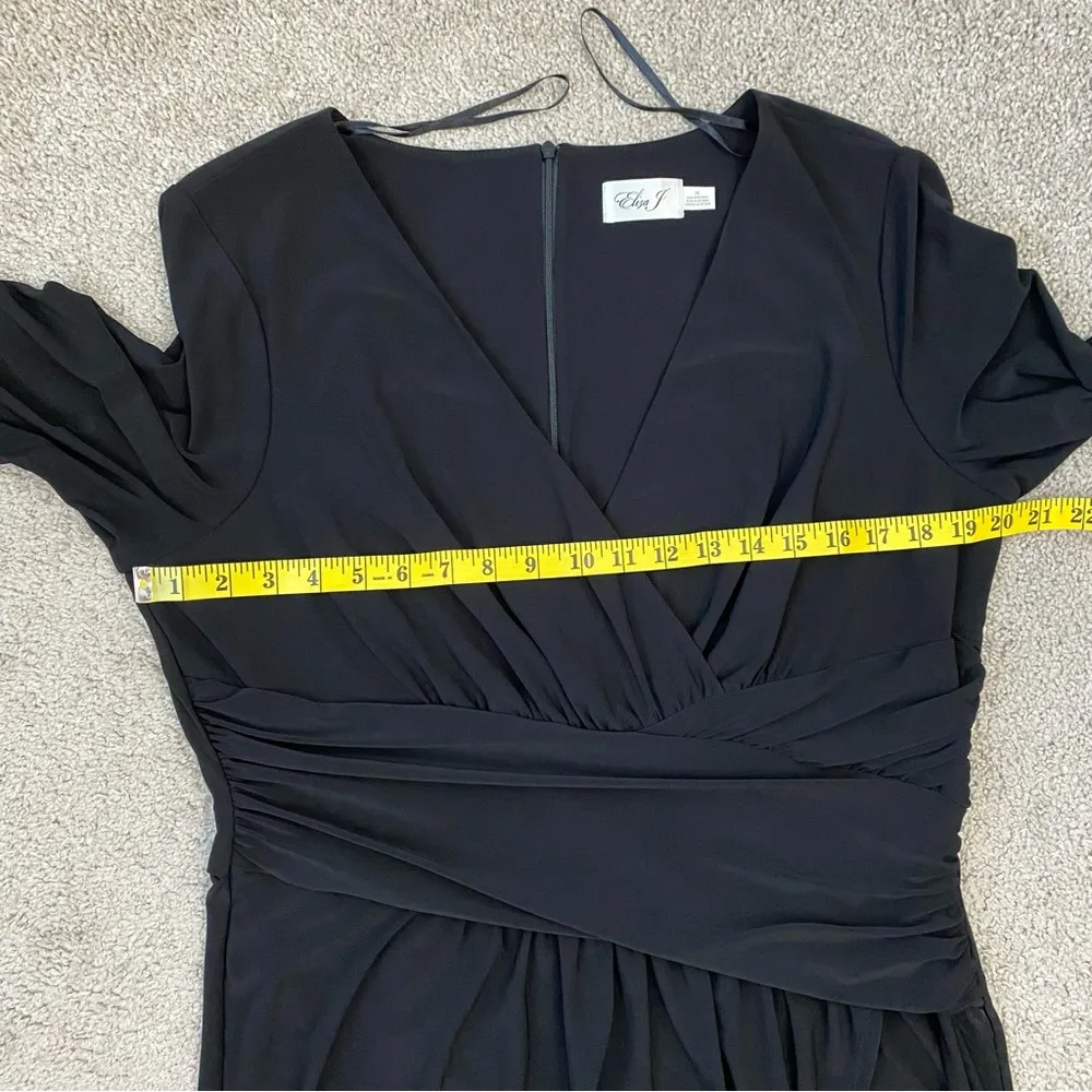 Eliza J Tulip Hem Jersey Knit Dress Black 18 - Image 7