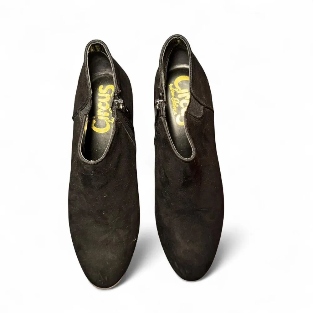 Circus by Sam Edelman Women's Black Suede low heel Ankle Booties Size 8 - Image 7