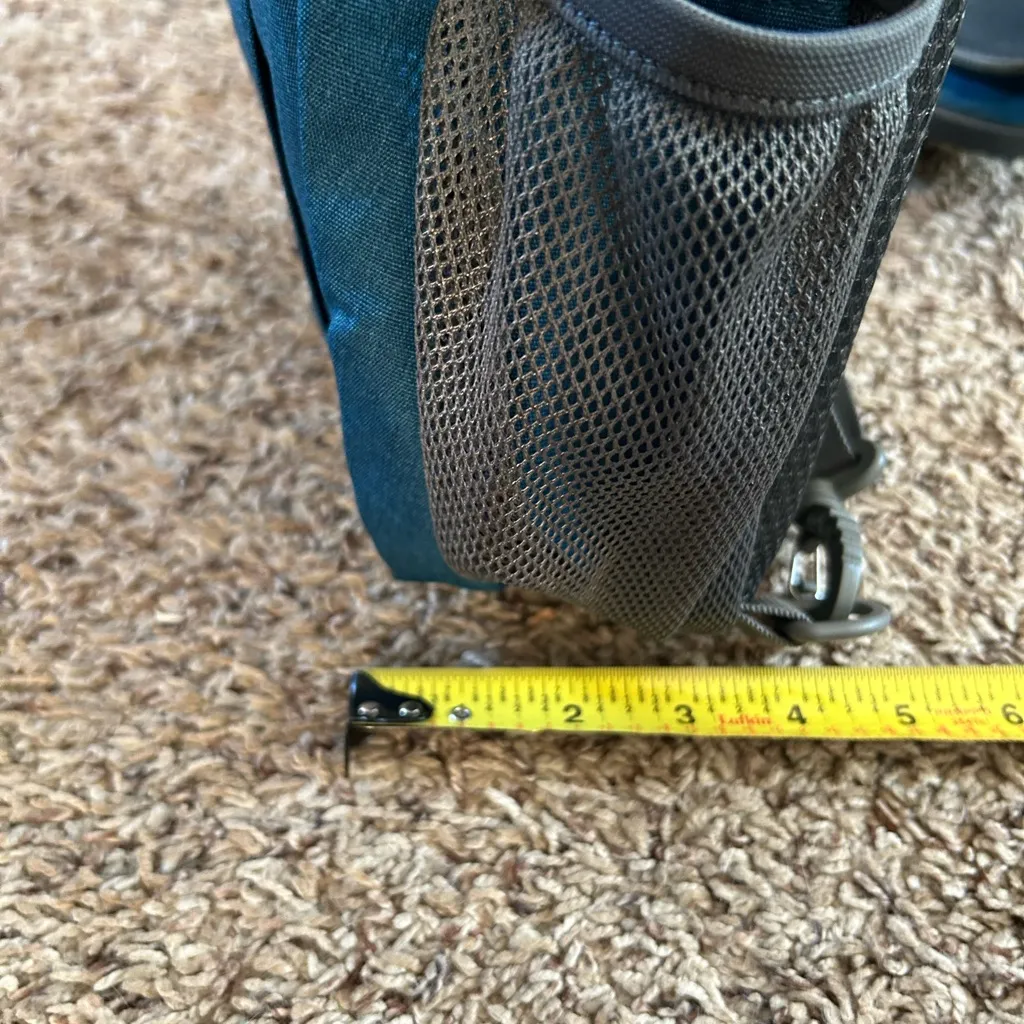 G4Free teal nylon sling backpack adjustable single shoulder strap hanging loop Blue - Image 12