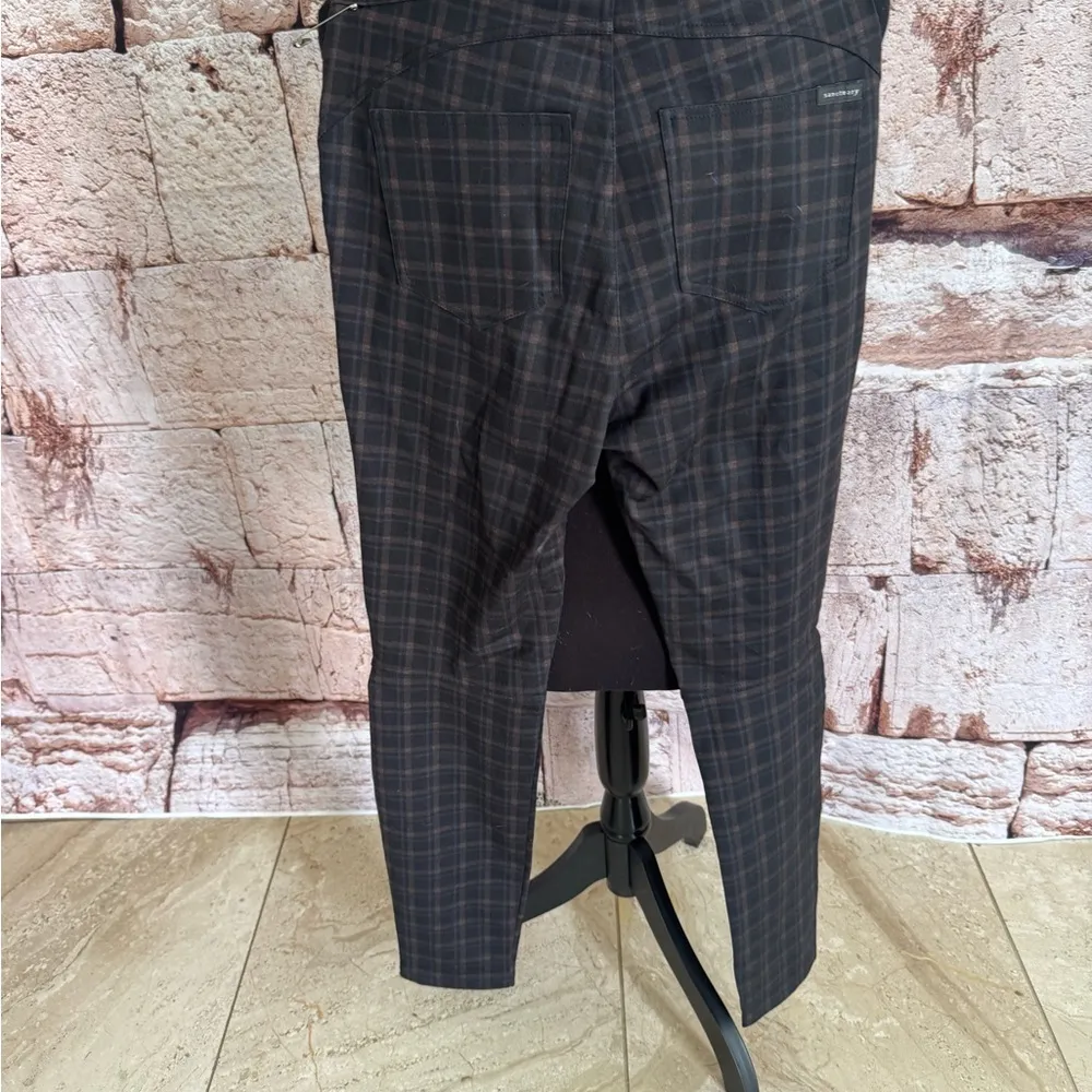 Sanctuary x Anthropologie Black and Brown Plaid Pants NWT WOMENS SIZE SMALL - Image 3